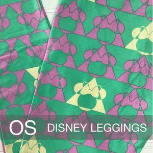 Lularoe Disney Miney Mouse pastel color leggings OS ONE SIZE BRAND NEW